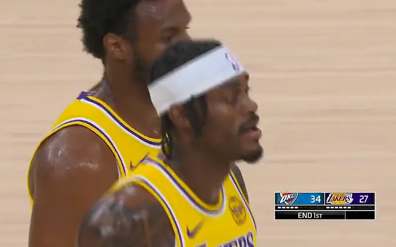 开云体育APP下载-东詹里缺阵湖人首节仅落后雷霆7分，此前全出战落后雷霆23分